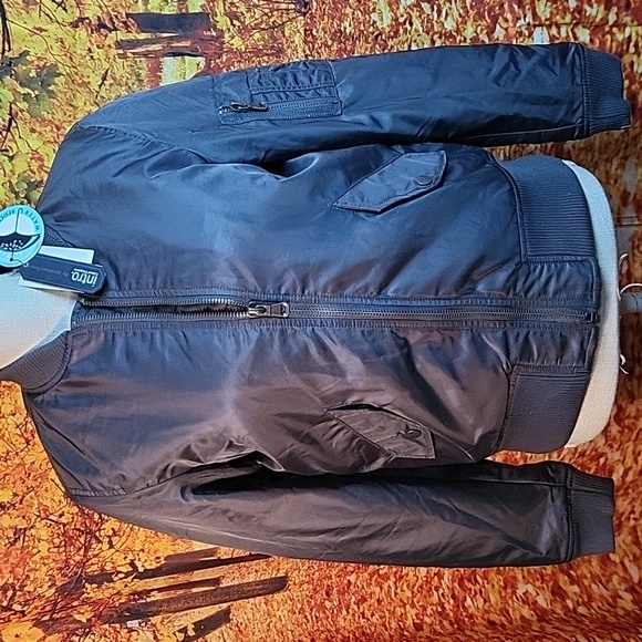 Intro Bomber Jackets From Dillard's, Charcole Gray With Quilted Lining - Picture 2 of 14